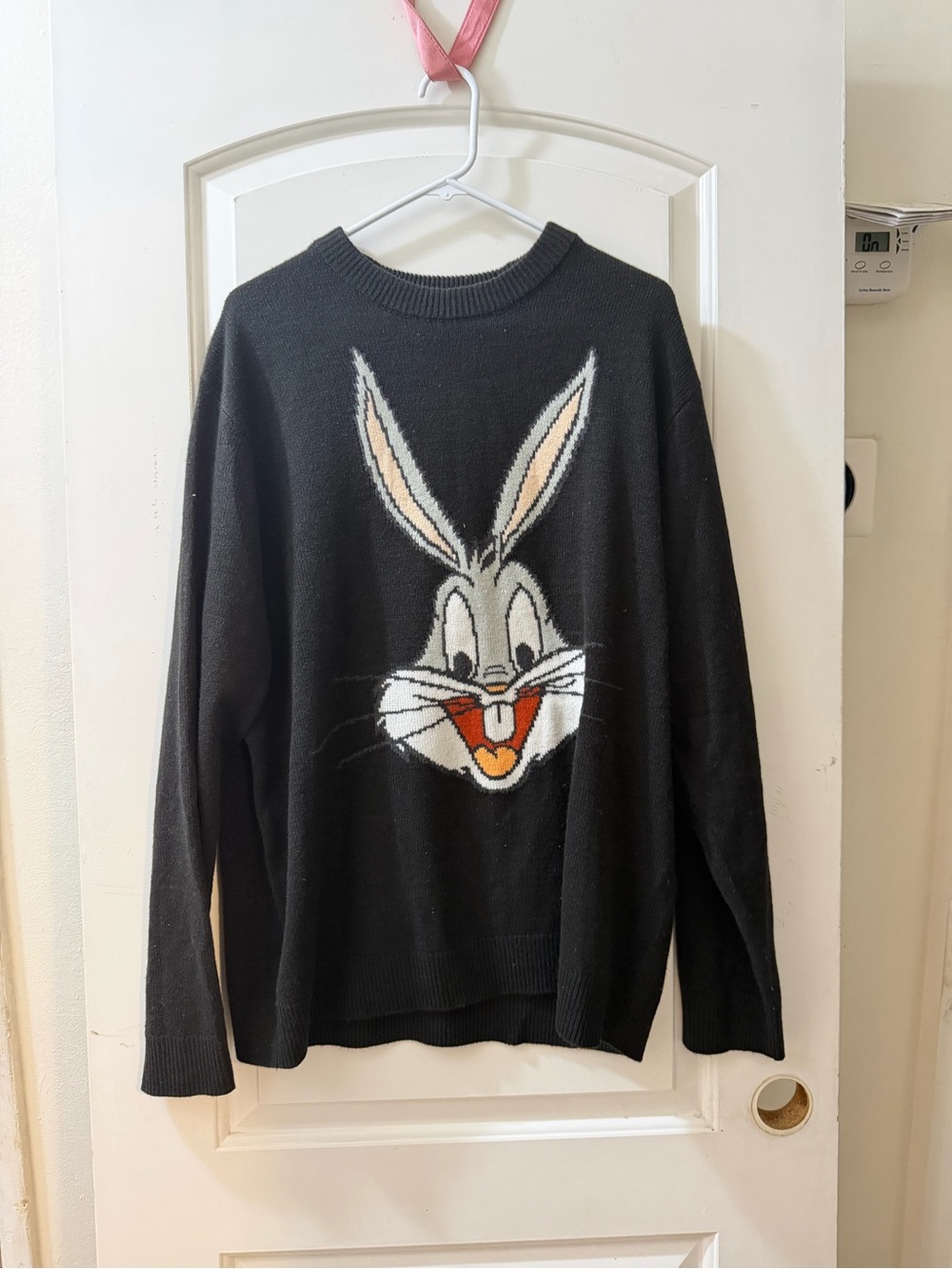 H&M Black Crewneck Sweater with Bugs Bunny Graphic